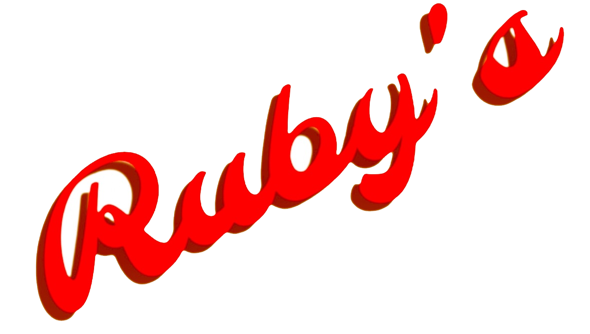 A red text that is written in the shape of ruby.